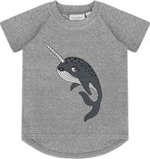 Dear Sophie Narwhal T-shirt Grey Melange Maat 110/116