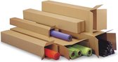 2x stuks lange Teckelbox dozen 80 x 10 x 10 cm - Kartonnen verzenddozen - Hobby knutselspullen