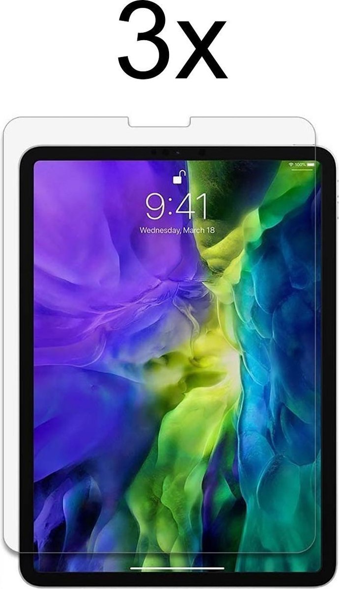 iPad Pro 2020 12.9 Screenprotector - iPad 2020 Screenprotector - iPad Pro Screen Protector Glas - 12.9 Inch - 3 stuks