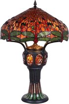 Design Lamp - Tiffany Style - 3D effect - Glas in Lood - Bijzondere  tafellamp - 83 cm hoog