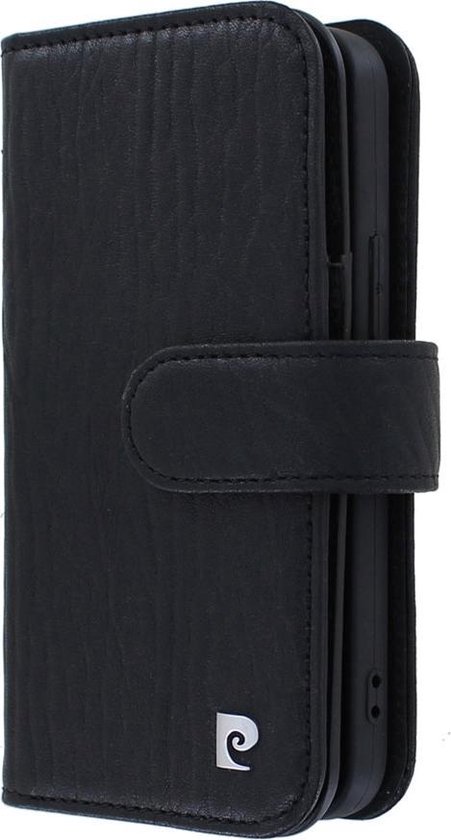 Etui Bookcase hoesje iPhone 12 Mini - Pierre Cardin - Zwart Cuir