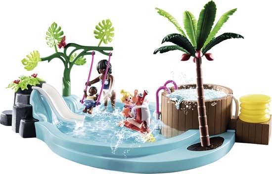 PLAYMOBIL Family Fun Kinderzwembad met whirlpool - 70611 - PLAYMOBIL