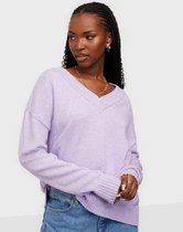 Vila VIRIL OVERSIZE V-NECK TOP - Lavender Lavender