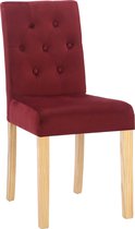 CLP Cello Eetkamerstoel fluweel rood natura