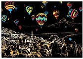 Scratch Art  Cappadocia  - 410 x 287 mm - Kras tekeningen - Scratch painting