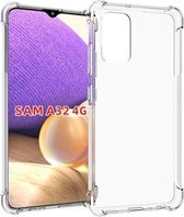 Samsung Galaxy A32 (4G) hoesje - MobyDefend Transparante Shockproof TPU Gelcase - Verstevigde Hoeken - Volledig Doorzichtig - GSM Hoesje - Telefoonhoesje Geschikt Voor Samsung Galaxy A32 (4G)