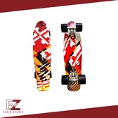 Penny Board - Pennyboard - Skateboard - Long Board - Cruiser Skate Board - Penny Board pour Filles et Garçons - Jaune - 22 pouces