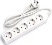 Verlengsnoer - Igory Synci - 3680W - 5 Stopcontacten - 1.5 Meter - Wit | Nederland