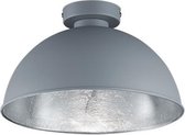 LED Plafondlamp - Plafondverlichting - Iona Jin - E27 Fitting - Rond - Mat Titaan - Aluminium