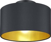 LED Plafondlamp - Plafondverlichting - Iona Hostons - E14 Fitting - Rond - Mat Zwart - Aluminium