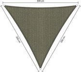 Shadow Comfort® Gelijkzijdige driehoek schaduwdoek - UV Bestendig - Zonnedoek - 300 x 300 x 300 CM - Desert storm