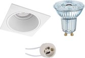 OSRAM - LED Spot Set - Parathom PAR16 940 36D - Prima Minko Pro - GU10 Fitting - Dimbaar - Inbouw Vierkant - Mat Wit - 3.7W - Natuurlijk Wit 4000K - Verdiept - 90mm