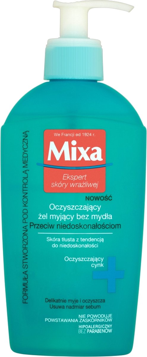 Mixa - Expert Scores Sensitive Cleansing Washing Gel Without Soap Against Imperfections To Score Oily 200Ml