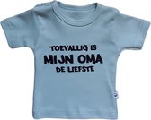 T-shirt old green met tekst. 74/80