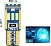 T10 Led Lamp Ice Blue  8000K (Set 2 stuks) CANBus Foutloos  5W5 | W5W | Led Signal Light | 12V | 8000 Kelvin | Stadslicht |Kentekenplaat Verlichting | 194 168  IJS BLAUW | Autolamp | Autolampen | Car licht | Lampen | Blauw |