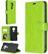 Voor Nokia 6.2 / 7.2 Crazy Horse Texture horizontale flip lederen tas met houder & kaartsleuven & portemonnee & fotolijst (groen)