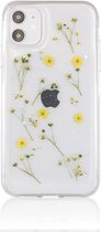Casies Apple iPhone 7/ 8/ SE 2020 gedroogde bloemen hoesje - Dried flower case - Soft case TPU droogbloemen - transparant