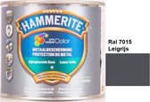 Hammerite Metaallak Lak- 2 in 1 ( primer en eindlaag) - metaal - RAL 7015 - Leisteengrijjs - 1 l zijdeglans