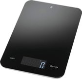 Gutos WMF Digitale keukenweegschaal - Zwart - LCD scherm - Tot 5 KG - 1 gram weegprecisie - keukenweegschaal digitaal - 23 x 15 x 2 cm - bakweegschaal - Zwarte keuken weegschaal - huishoudwee