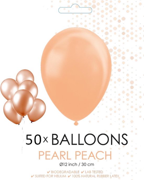 Parel perzik kleur ballonnen 12 inch.