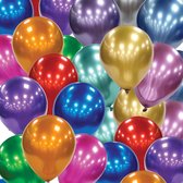 Latex blauwe chrome ballonnen.