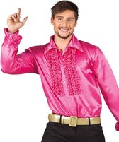 "Roze disco overhemd - Verkleedkleding - Large"