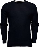 Cavallaro Napoli - Heren Trui - Feolo R-Neck Pullover - Donkerblauw - Maat L