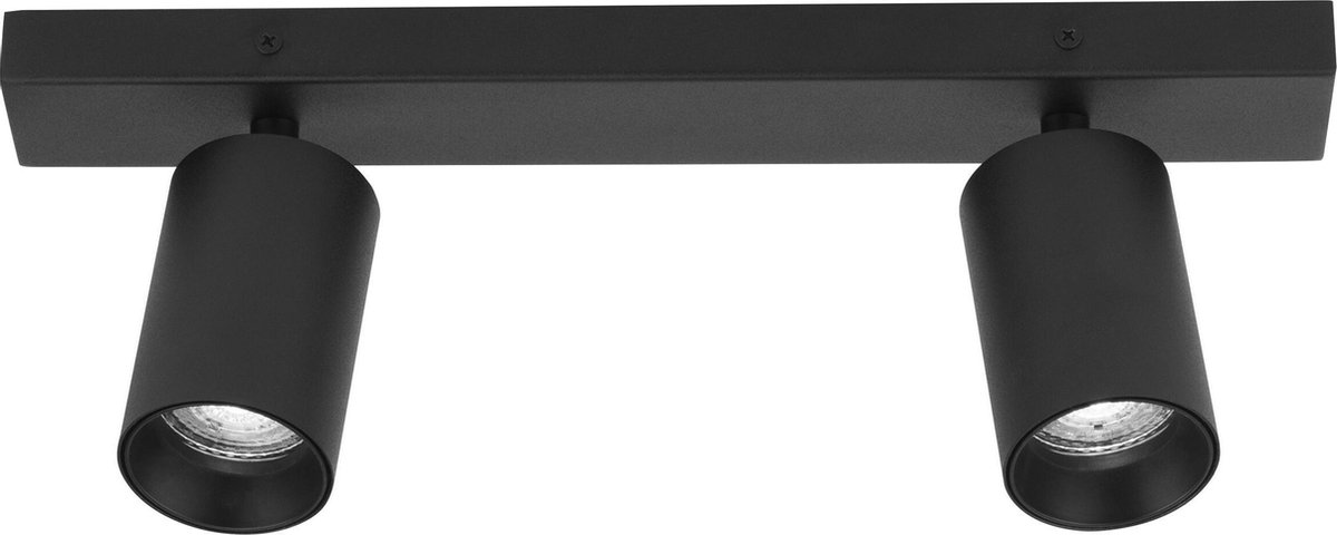 Nova Luce opbouwspot - zwart 2lichts - 2xGu10 - SMART geschikt