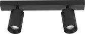 Nova Luce opbouwspot - zwart 2lichts - 2xGu10 - SMART geschikt