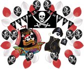 e-Carnavalskleding.nl Feestpakket Piraten versiering | Piraten pakket Large | Piraten Kinderfeest pakket L