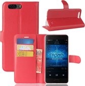 Voor Blackview P6 Litchi Texture horizontale flip lederen tas met houder & kaartsleuven & portemonnee (rood)
