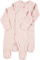 Zeeman new born pyjama - biologisch katoen - roze  - maat 62 - 2 stuks