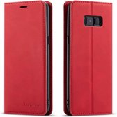 Voor Galaxy S8 + Forwenw Dream Series Oil Edge Strong Magnetism Horizontal Flip Leather Case met houder & kaartsleuven & Wallet & Photo Frame (rood)