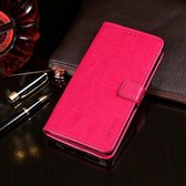 Voor OPPO A31 (2020) idewei Crazy Horse Texture Horizontale Flip Leather Case met houder & kaartsleuven & portemonnee (Rose Red)