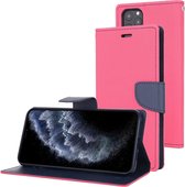 Voor iPhone 11 Pro Max MERCURY GOOSPERY FANCY DAGBOEK Horizontale Flip lederen tas met houder & kaartsleuven & portemonnee (Rose Red)