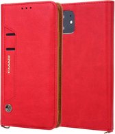 Voor iPhone 11 CMai2 Kaka-serie Litchi Texture Horizontale flip lederen tas met houder en kaartsleuven (rood)