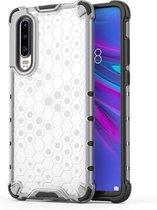 Shockproof Honeycomb PC + TPU beschermhoes voor Huawei P30 (wit)