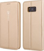 Voor Galaxy S8 GEBEI PU + TPU horizontale flip beschermhoes met houder en kaartsleuven (goud)