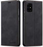 Voor Galaxy A71 Forwenw Dream Series Oil Edge Strong Magnetism Horizontal Flip Leather Case met houder & kaartsleuven & Wallet & Photo Frame (zwart)