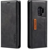Voor Galaxy S9 LC.IMEEKE LC-001-serie PU + TPU kleuraanpassing frosted horizontale flip lederen tas met houder en kaartsleuf (zwart)