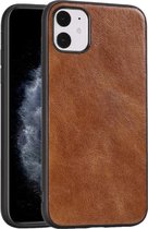 Voor iPhone 11 Crazy Horse Textured kalfsleer PU + PC + TPU Case (bruin)