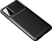 Voor Huawei Honor Play 4T Pro Carbon Fiber Texture Shockproof TPU Case (Zwart)