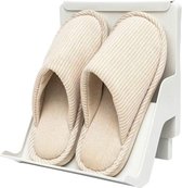 2 STUKS Home Meerlagig eenvoudig en klein ruimtebesparend schoenenrek (gebroken wit)