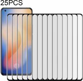 Voor Vivo X50 25 PCS 3D-film met gebogen rand op volledig scherm van gehard glas