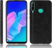 Voor Huawei Honor 9C Schokbestendig Naaien Koe Patroon Huid PC + PU + TPU Case (Zwart)