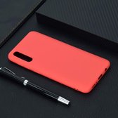 Voor Galaxy A50 Candy Color TPU Case (rood)