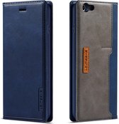 Voor iPhone 6 Plus / 6s Plus LC.IMEEKE LC-001-serie PU + TPU kleuraanpassing frosted horizontale flip lederen tas met houder en kaartsleuf (blauw)