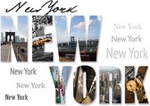 Linea Hogar Poster - Zelfklevende New York - 140 X 200 Cm - Zwart