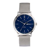 Renard Elite Day Date Blue Milanese Silver RD381SS40MSS - Horloge - Staal - Zilver - 38,5mm