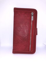 Apple iPhone XR Luxury Wallet Case met pasjes (Rood)